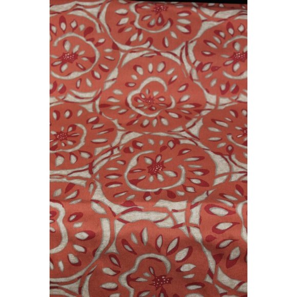 Platinum Collection RICHLOOM Pink White Large Flower Print Fabric Canvas Textile - Picture 2 of 5